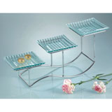 条纹清光+银架 玻璃层架