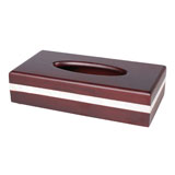 古德轩 SH1213 长方形纸巾盒(红木色，镶大理石)